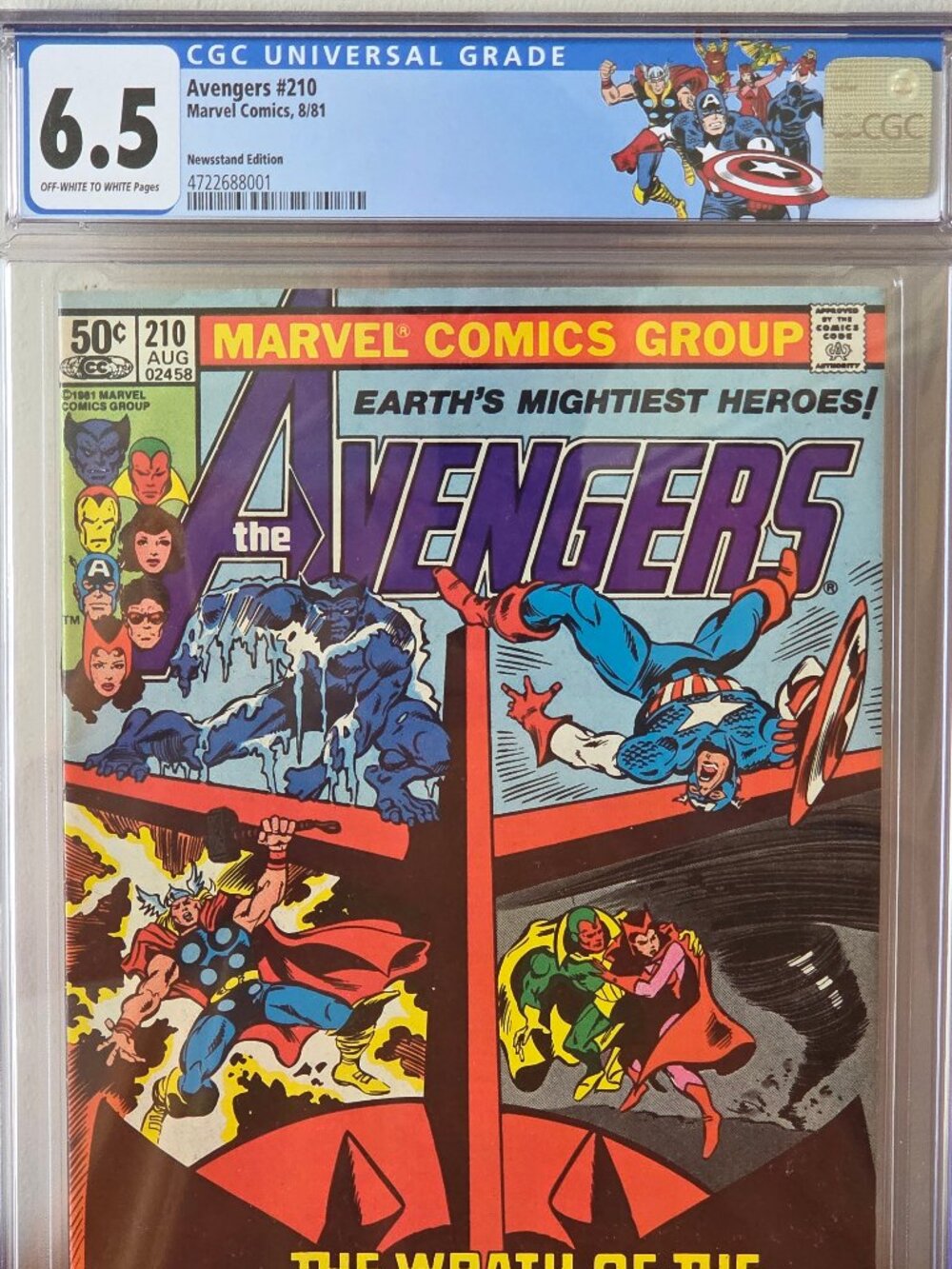 GRADED & SEALED, 1981, THE AVENGERS VS. THE WEATHERMEN COMIC BOOK, ISSUE #210!!!